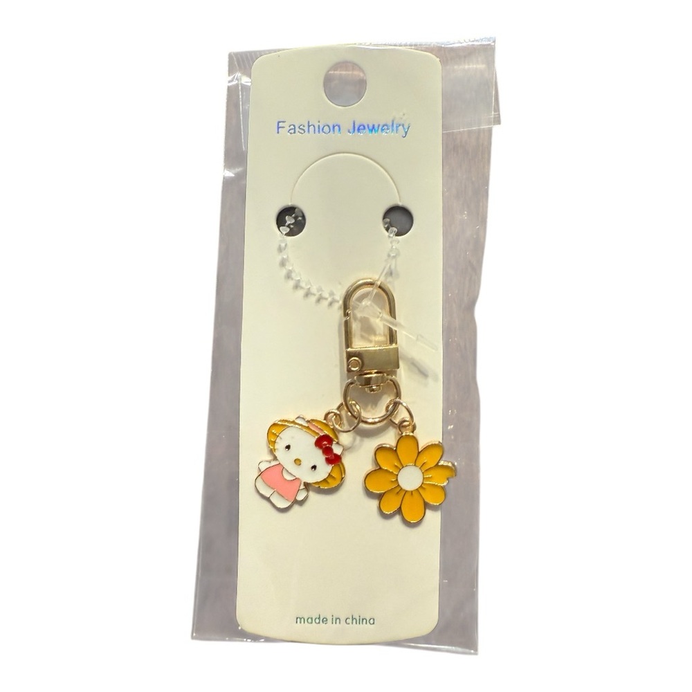 Cute Flower Hello Kitty Keychain